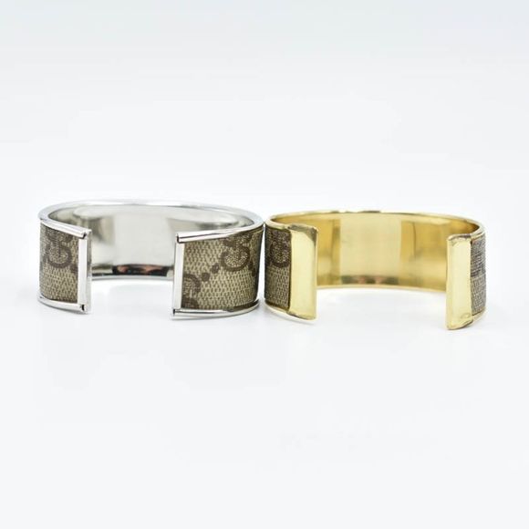 Gucci Monogram Canvas Bangle in Gold - Picture 7 of 7